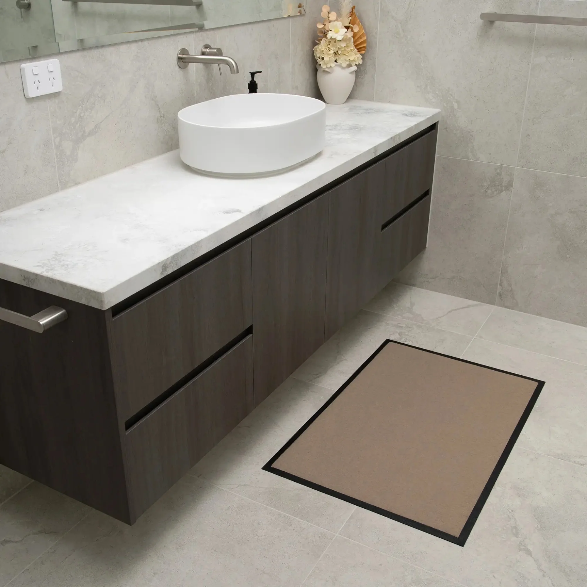 BeigeFloorMat_1 Staydry Absorbent Inco Floor Mat, Each - All Sizes - Image 1
