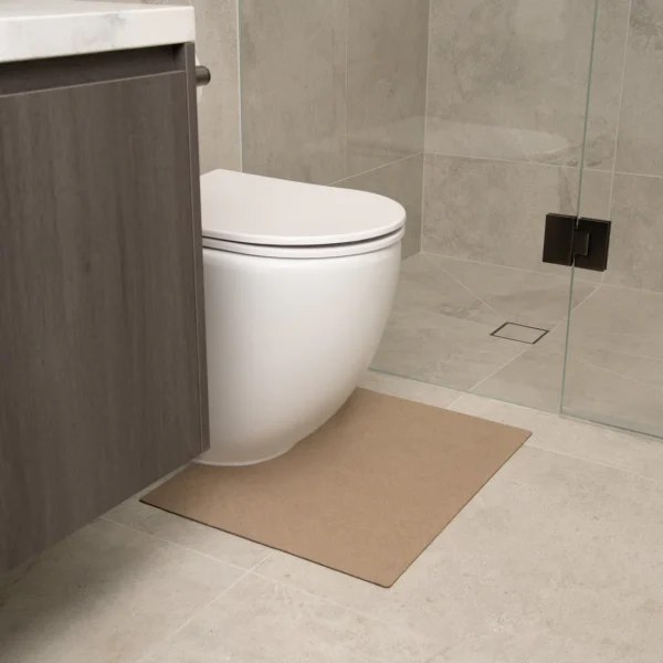 Staydry Anti Slip Low Profile Toilet Mat 60cm x 40cm, Each (Beige / Black / Charcoal)