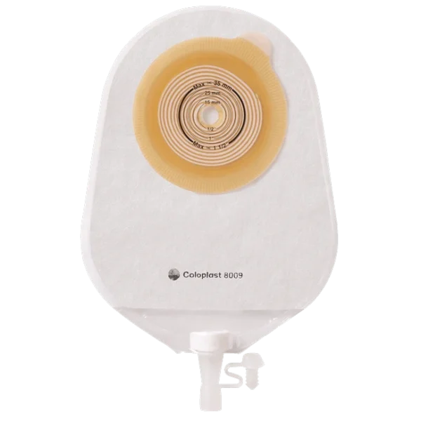 Coloplast Alterna Paediatric 1 Piece Urostomy Bag Non Return Valve 150ml Cut to Fit 10-35mm Transparent - 8009