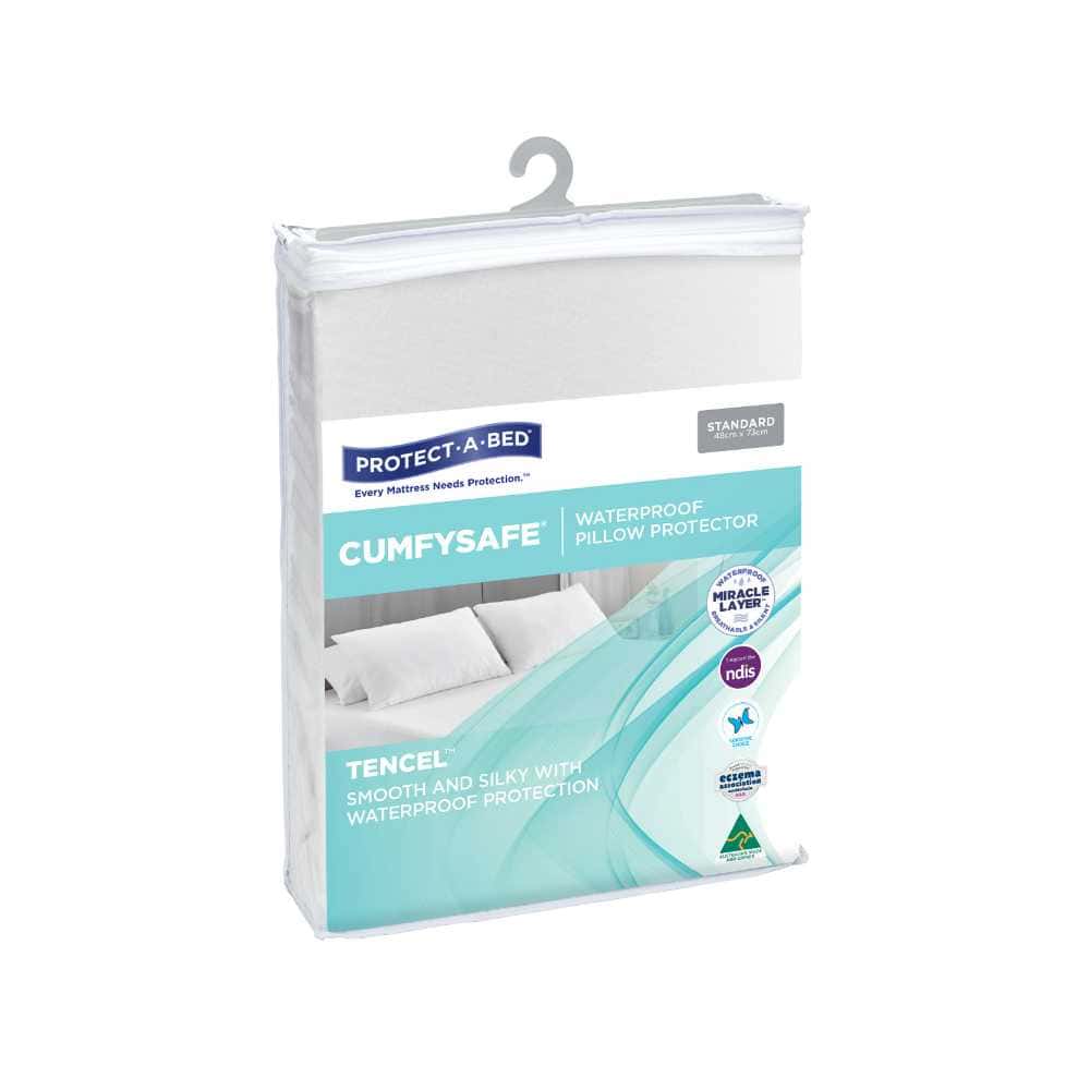 CUMFYSAFE_TENCEL_JERSEY_PP_PACKSHOT_STANDARD_48X73CM_WATERPROOF Protect-A-Bed Cumfysafe Tencel Pillow Protector, 48x73cm Standard (F0055PPS0) - Image 1
