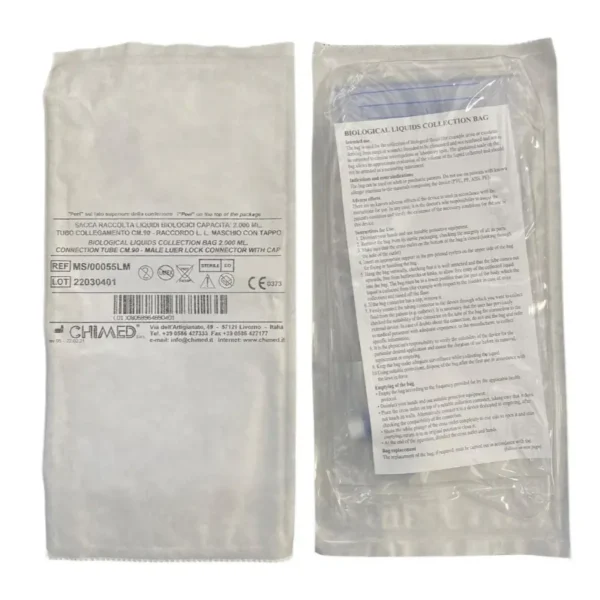 Chimed Drain Bag 2000mL Luer Lock