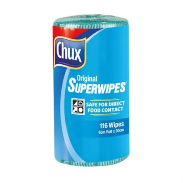 Chux Original Superwipes 30cm x 65 Metres Perforated Green 4 Rolls Per Carton