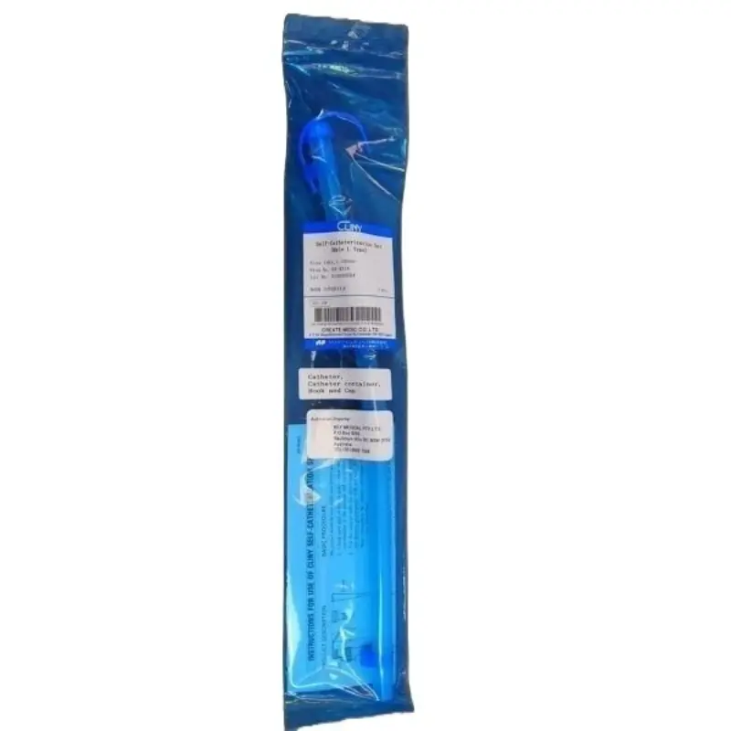 Cliny Safety Catheter Set Male Intermittent Silicone 35Cm Long Cliny Safety Catheter Set Male Intermittent Silicone 35Cm Long