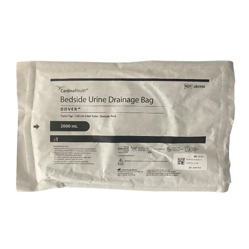 Covidien Kendall Drain Bag K-4 Curity 2000mL Sterile 110cm Tube Closed System Covidien Kendall Drain Bag K-4 Curity 2000mL Sterile 110cm Tube Closed System