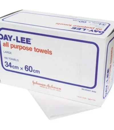 Day-Lee Lint Free All Purpose Towels, J&J DayLee Large, 34 x 60cm, 100/Box - Carton of 12 Box