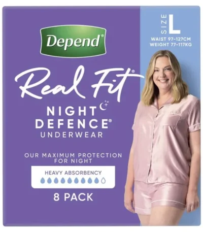 Depend Real Fit Night Defence Pants Large 97-162cm 1300mL