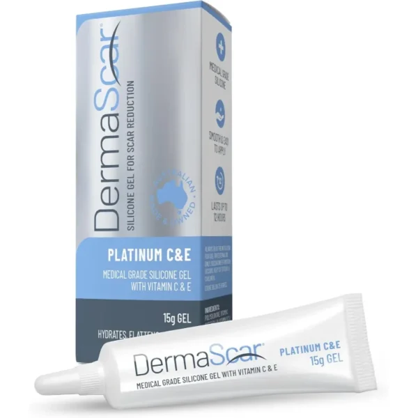 DermaScar Silicon Gel Platinum With Vitamin E & C 15g