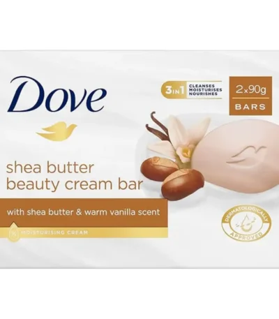 Dove Shea Butter with Warm Vanilla Scent Beauty Cream Bar Soap 4 x 90g