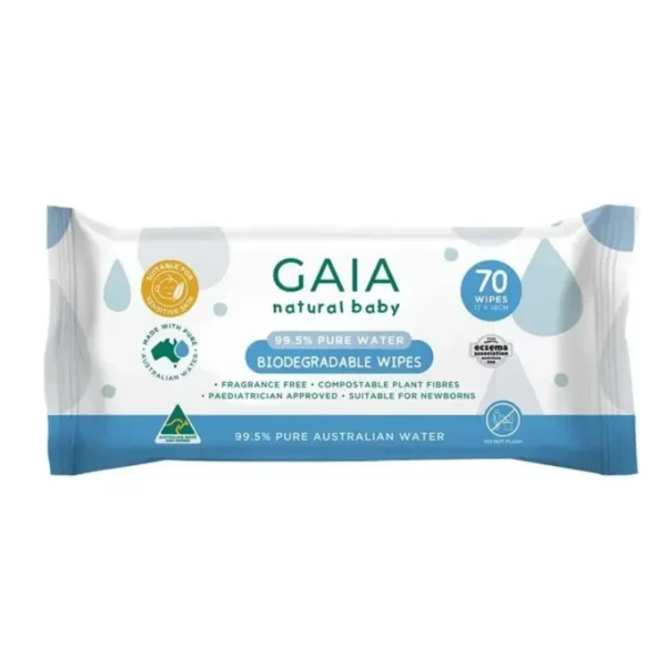GAIA Natural Baby 99.5% Pure Water Wipes