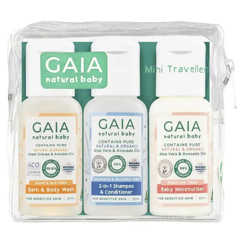 GAIA Natural Baby Mini Traveller Kit 3X50mL GAIA Natural Baby Mini Traveller Kit 3X50mL