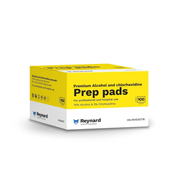 Reynard Premium 2% Chlorhexidine Alcohol Prep Pads (100 Prep Pads/Box) - Carton of 10 Boxes