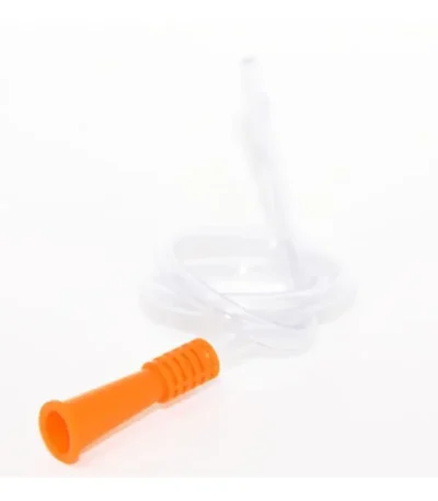 I.S. Cath 16G Male Intermittent Silicone 42Cm Orange Funnel Coude Tapered Tip Mc16Fr - Pack of 30