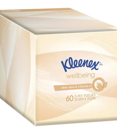Kleenex 3Ply Wellbeing Aloe Vera Facial Tissues