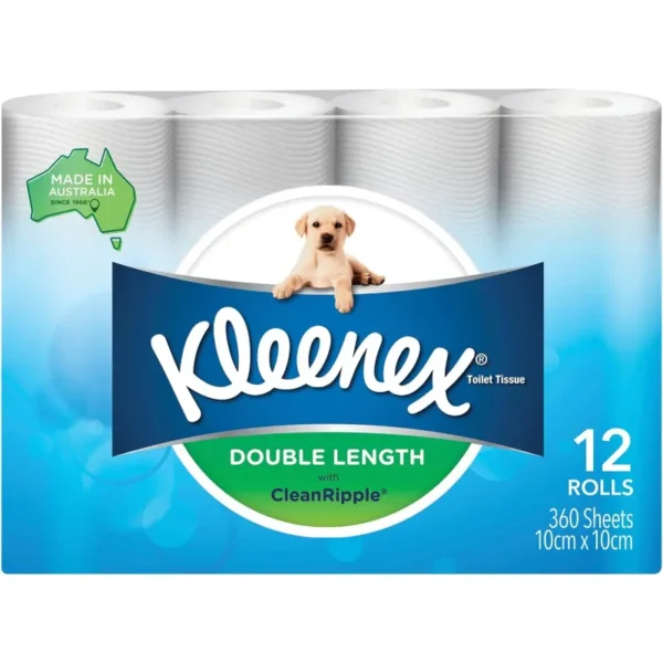 Kleenex Double Length Toilet Paper 12Rolls