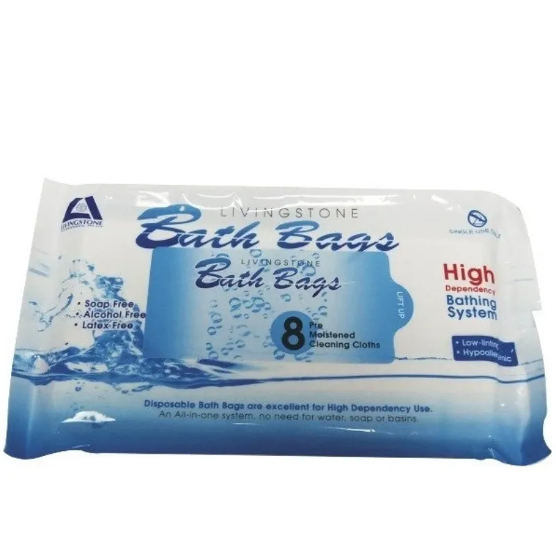 LIV Bath Bags Bathing Wipes Resealable LIV Bath Bags Bathing Wipes Resealable
