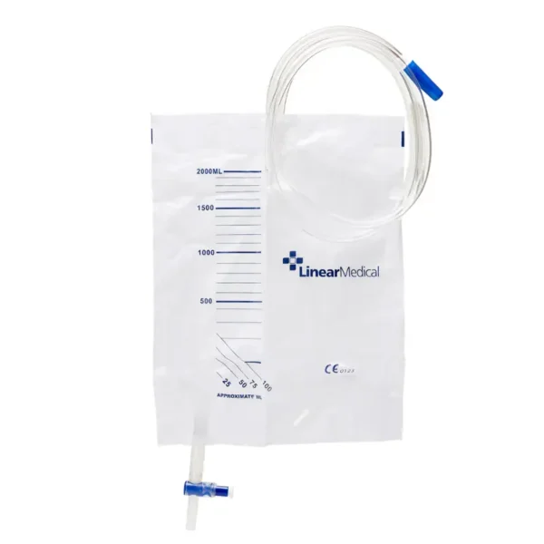 Linear Medical Drainage Bag 2000mL Sterile T Tap