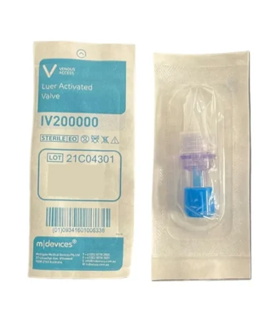 MDevices Luer Activated Valve Blue Sterile