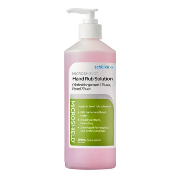 Microshield Handrub Solution Chlorhexidine 500mL with pump