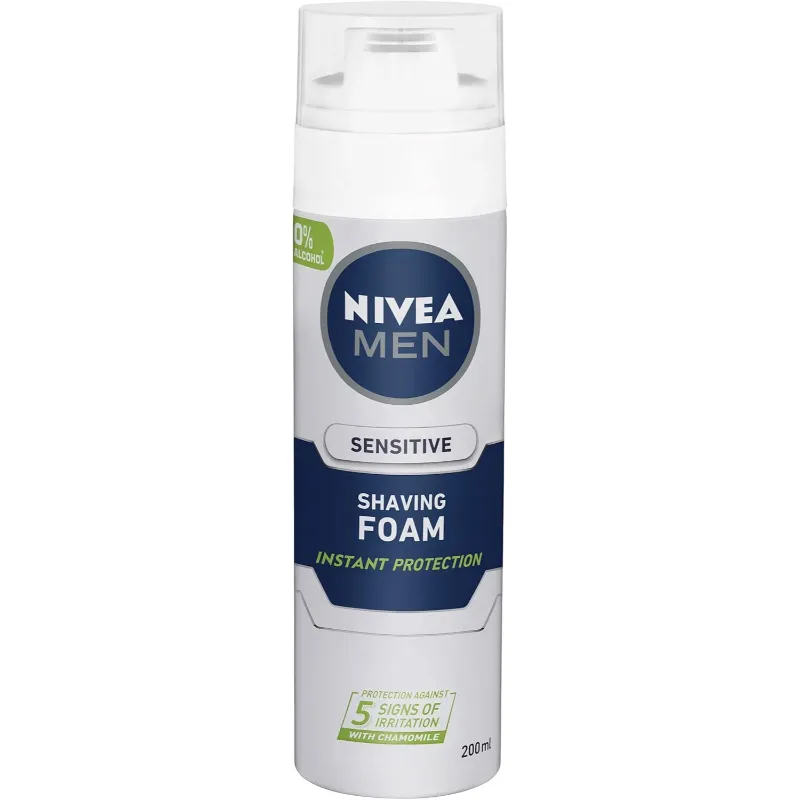 NIVEA MEN Sensitive Shaving Foam 200mL NIVEA MEN Sensitive Shaving Foam 200mL