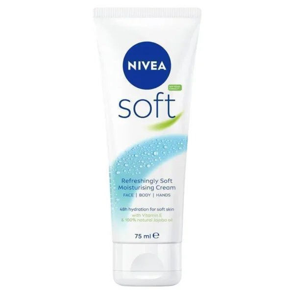 NIVEA Soft Moisturiser Cream Face Body Hands 75ml