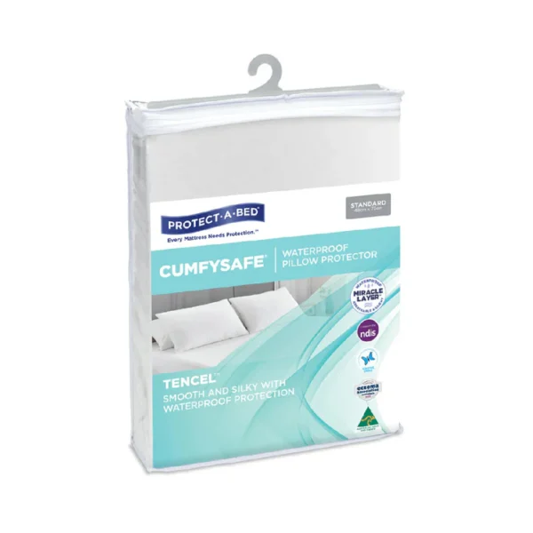 Cumfysafe TENCEL Standard 45x70cm Waterproof White, Each (43007)
