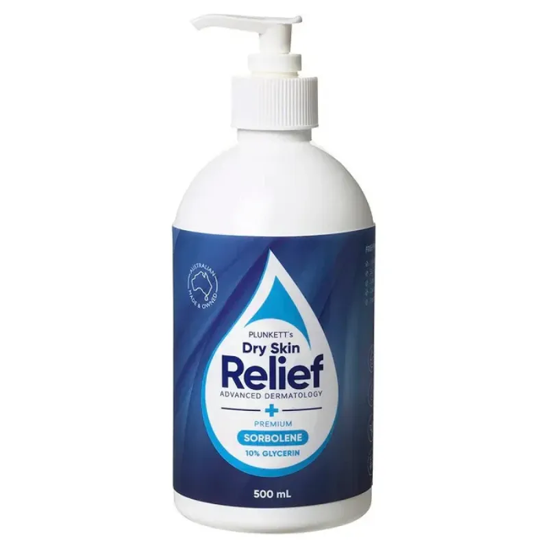 Plunketts Dry Skin Relief Sorbolene Cream with 10% Glycerin 500mL Pump Plunketts Dry Skin Relief Sorbolene Cream with 10% Glycerin 500mL Pump
