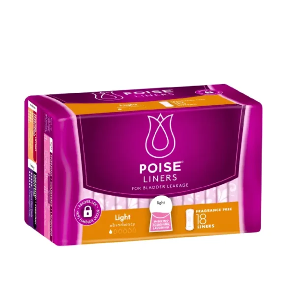 Poise Liners Light 165x64mm Female 165mm White 25mL