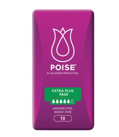 Poise Pads Extra Plus 365 x 130mm Female 365mm White 700mL