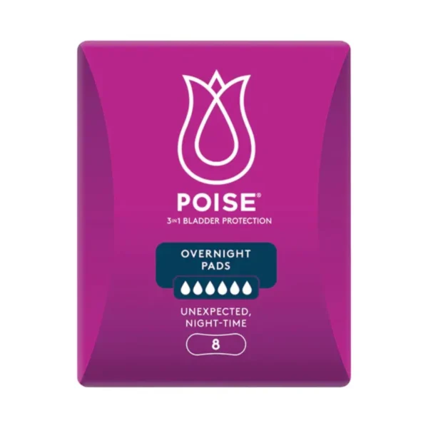 Poise Pads Overnights 400 x1 30mm Female 400mm White 770mL
