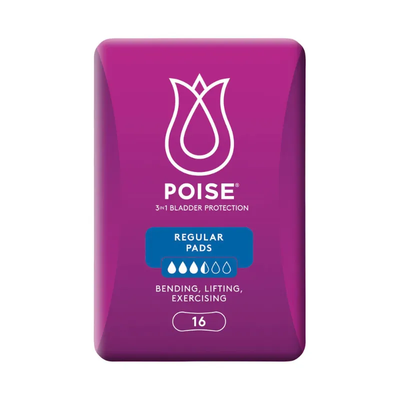 Poise Pads Regular Female 248mm 240mL White Poise Pads Regular Female 248mm 240mL White