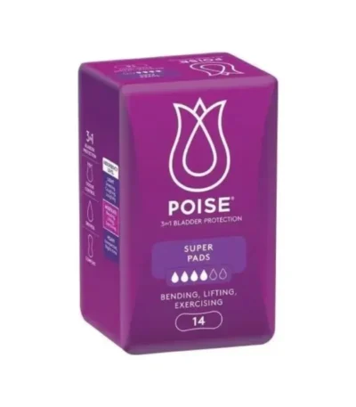 Poise Pads Super 276 x 120mm Female 276mm White 370mL