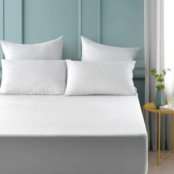 Dreamaker Fully Fitted 100% Bamboo Terry Waterproof Mattress Protector, Queen