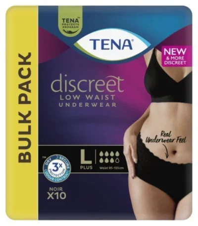 TENA Discreet Normal Low Waist Underwear Noir Pants