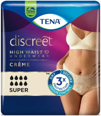 TENA Discreet Super High Waist Underwear Creme Pants