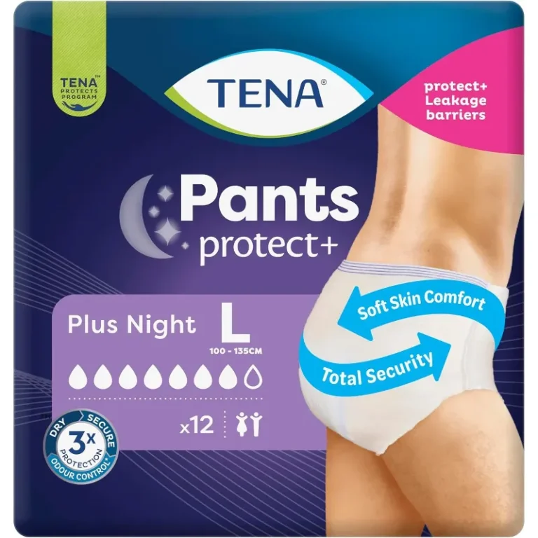 TENA Plus Night Pants Large Protect+ Unisex Heavy Incontinence