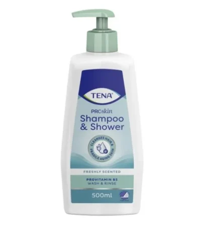 TENA Shampoo And Shower 500Ml Pump Bottle Green