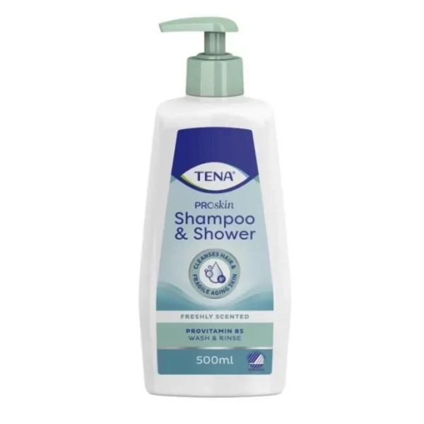 TENA Shampoo And Shower 500Ml Pump Bottle Green