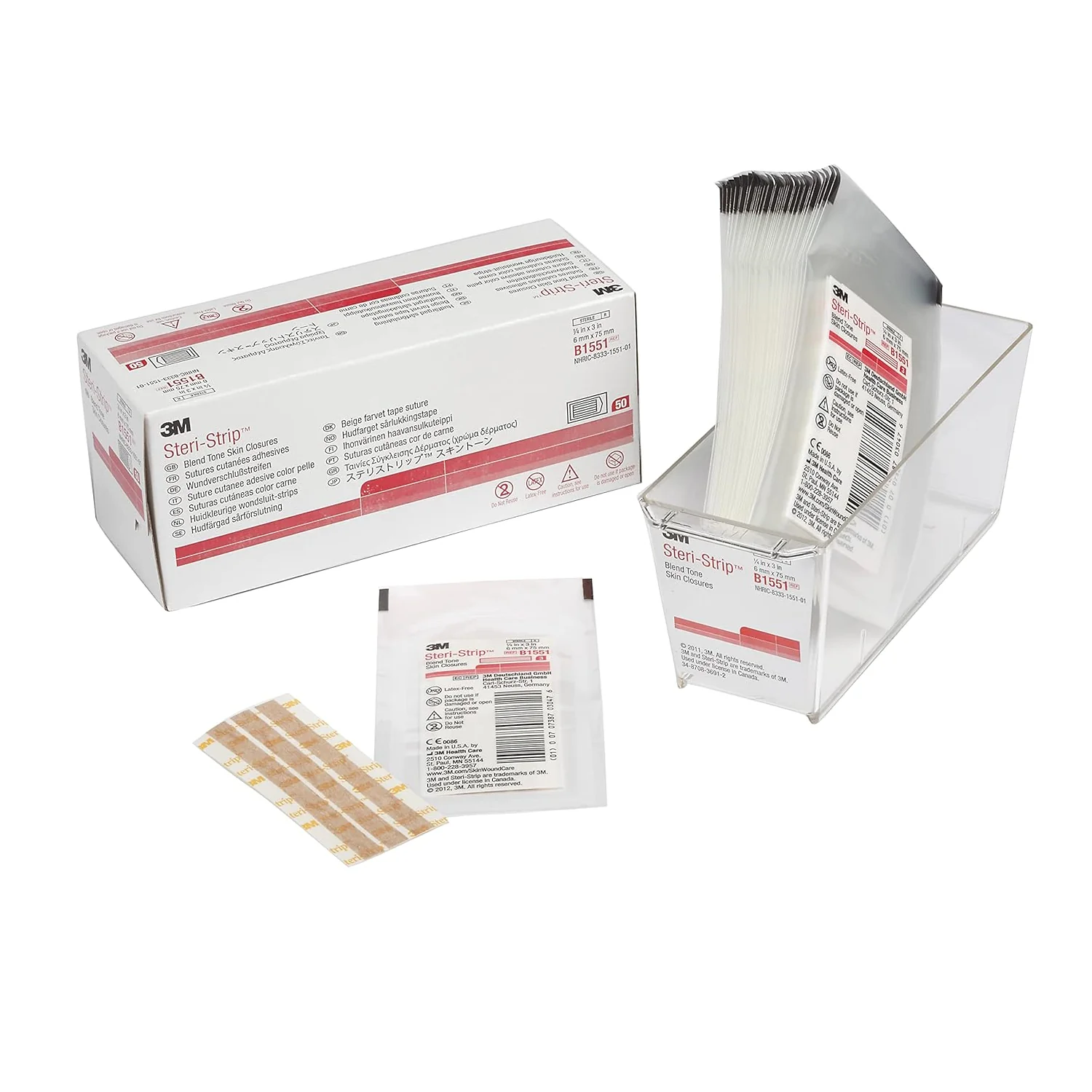 Untitled51511625477 3M Steri-Strip 6mm x 75mm Non Reinforced Skin (B1551) - Image 1