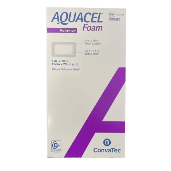 ConvaTec Aquacel Foam Dressing 10Cmx25Cm Adhesive (421153)