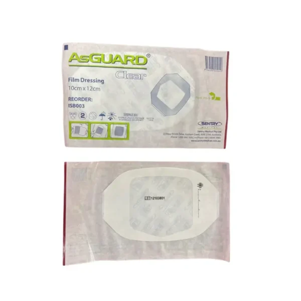 Asguard Clear Film Dressing 10cm x 12cm Adhesive ISB003 - Box of 25