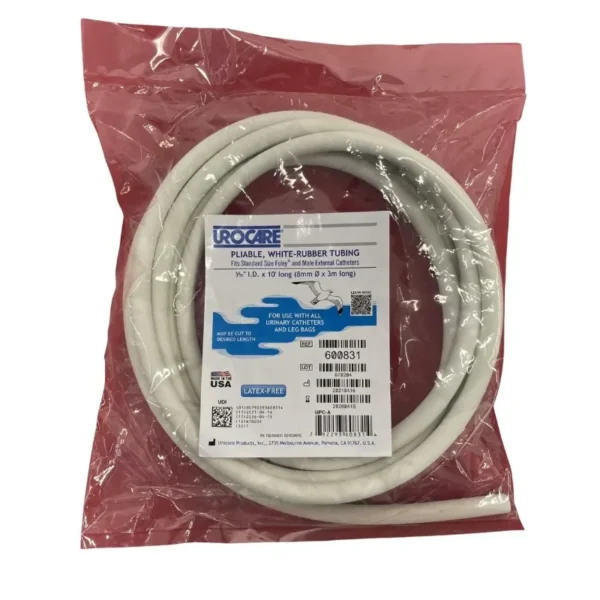 Urocare Rubber Tubing White Outside Diameter