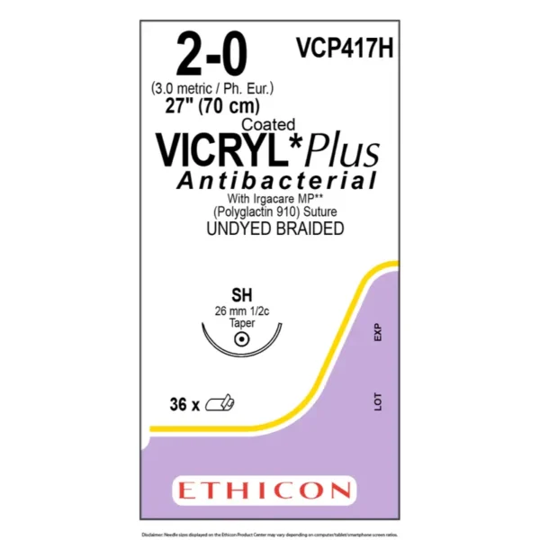 Ethicon Coated VICRYL Plus Antibacterial (polyglactin 910) Suture Taperpoint