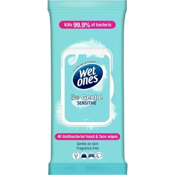 Wet Ones Be Gentle Sensitive Antibacterial Hand & Body Wipes