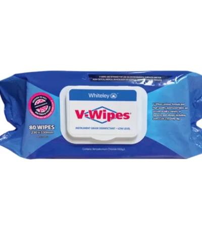 Whiteley V-Wipes Hospital Grade Sanitiser Disinfectant Wipe