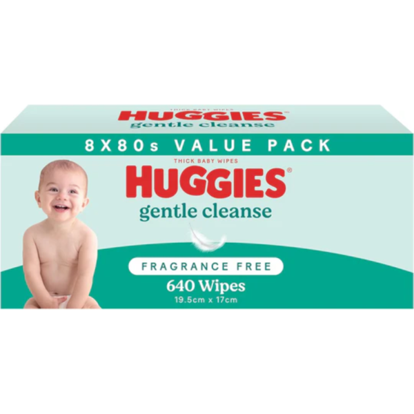 Huggies Thick Baby Wipes Fragrance Free | 640 Wipes