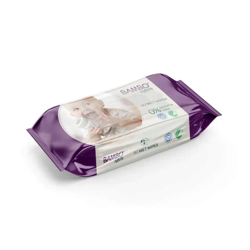 bambo-nature-bambo-nature-baby-wipes-packet-of-80-abe1000012810--pk-31718751830099-800 Bambo Nature Wet Wipes 15x20cm (SA1000012810) - Image 1