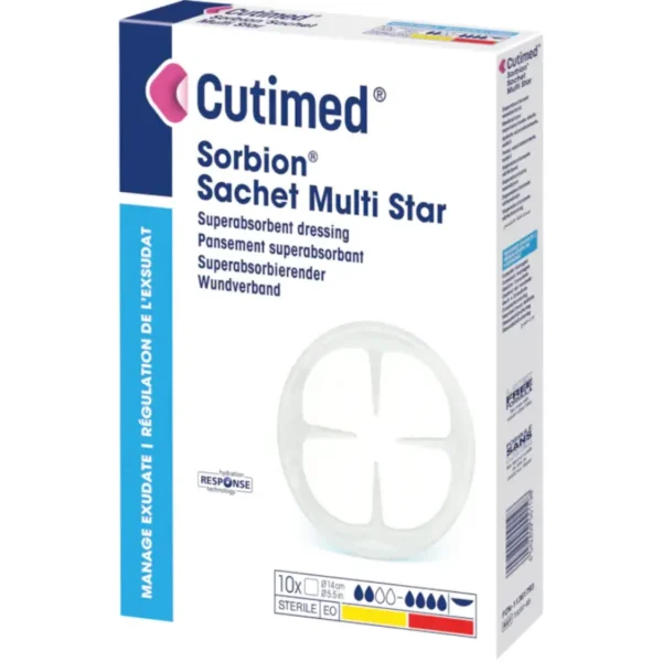 Cutimed Sorbion Sachet Multi Star Superabsorbent (8cm - 14cm)