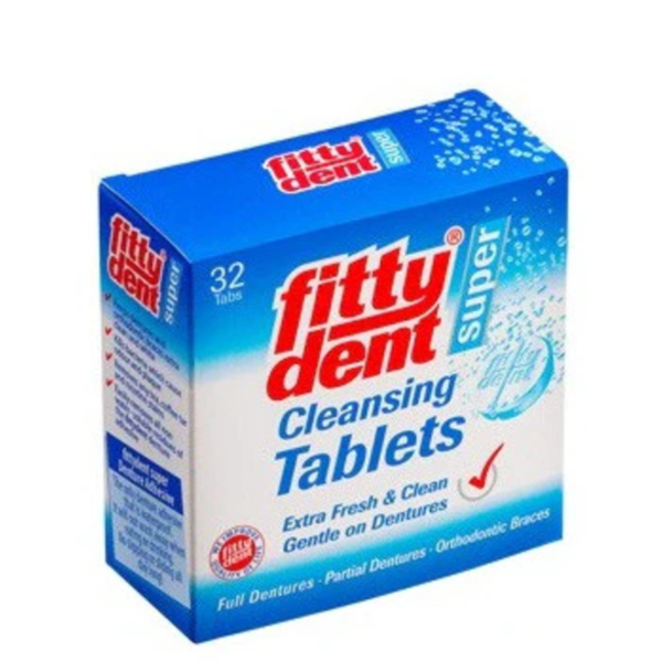 Fittydent Denture Cleansing Tablets, 32pcs/Pack - Each