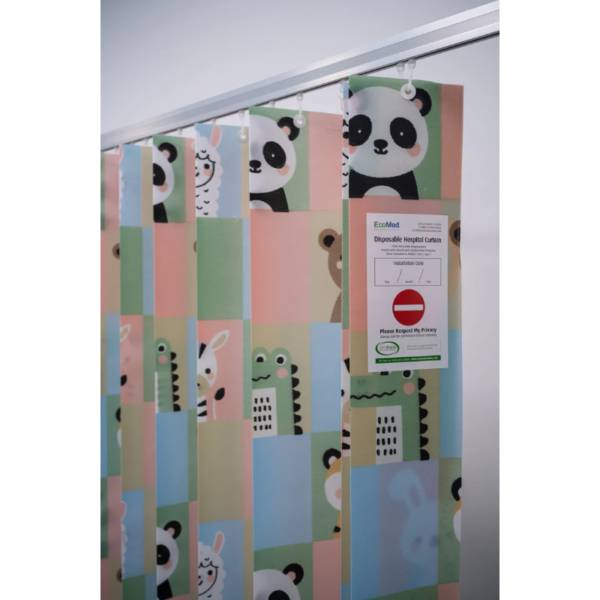 EcoMed Paediatric Animal Print Disposable Curtains, Box of 8 - All Sizes