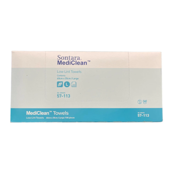 Sontara Mediclean Hand Towel 35cm X 60cm Large (57-113) 100/Pack - Each
